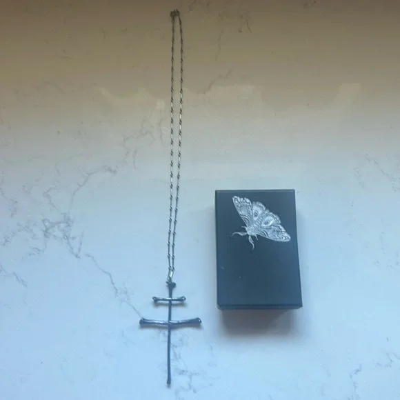 Bloodmilk Medium Lorraine Cross Necklace original retired design gothic dark 🦇 - Picture 1 of 5